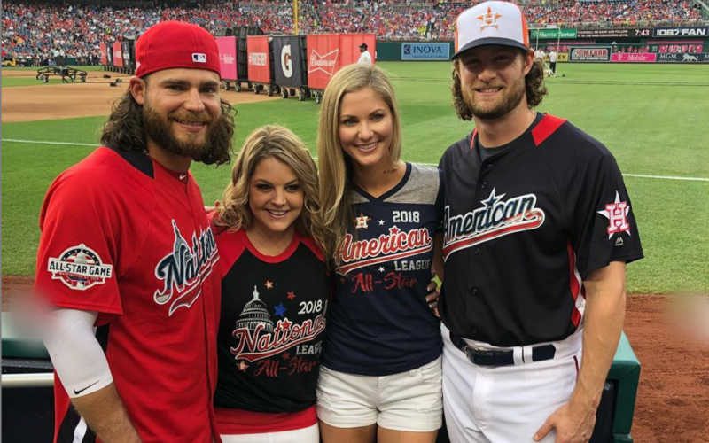 S.F. Giants Brandon Crawford and his wife.